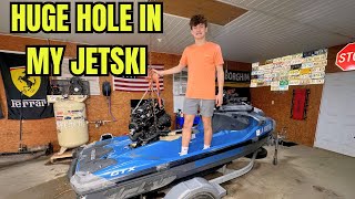 Fixing a Wrecked Seadoo Jet Ski Hull  DIY  Fiberglass [upl. by Acinomahs895]