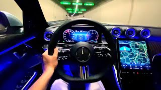 2022 Mercedes C Class AMG  NIGHT Drive C220d FULL Review Interior Exterior [upl. by Lucienne]