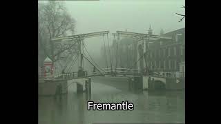 Foggy Amsterdam  1990s Amsterdam  Netherlands  Canals  Tram  1991 [upl. by Inerney]