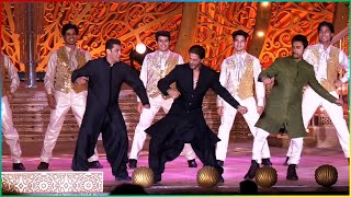 Salman KhanShahrukh Khan amp Aamir Khan Dance Performance Full Video  Anant Ambani PreWedding [upl. by Donalt]