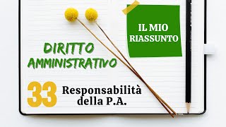 Diritto Amministrativo  Capitolo 33 responsabilità della PA [upl. by Ahcropal]