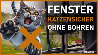 Fenster für Katzen sicher machen ohne bohren [upl. by Oirotciv667]