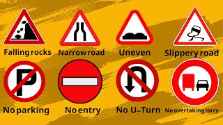 Important ROAD SIGNS That You Need to Know When Driving  Traffic Signs  English Vocabulary [upl. by Georglana]