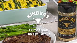 Kinders Prime Steak Seasoning Grilled Prime Ribeye Cap Steaks [upl. by Manton]