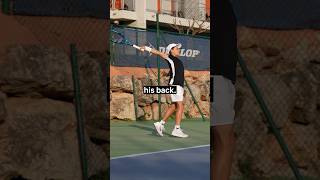 Onehanded backhand you can get inspiration from Maël Gerinie’s motion tennis sports tennistips [upl. by Eivod]