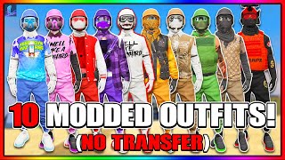 GTA 5 HOW TO GET 10 MODDED OUTFITS ALL AT ONCE AFTER PATCH 167 GTA Online [upl. by Nannette444]