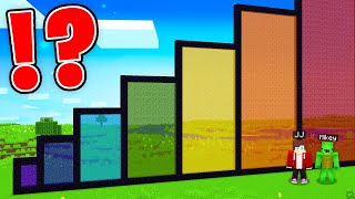 JJ and Mikey Built ALL SIZES PORTAL  Smallest vs Normal vs Giant PORTALS in Minecraft Maizen [upl. by Fiester]