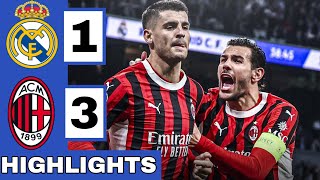 🔴Real Madrid vs AC Milan 13 Extended HIGHLIGHTS  UEFA Champions League [upl. by Inavoj]