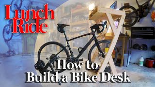 How to Build a Bike Desk to Use With a Stationary Trainer amp Zwift Rouvy or Any Other Virtual Ride [upl. by Anihc]