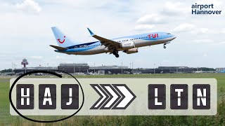 TUIfly takeoff from Hannover airport HAJ  Boeing 737MAX8 [upl. by Guy]