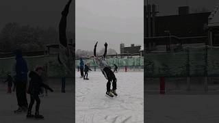 Backflip on Ice freestyleiceskating iceskating icefreestyle acrobatics backflip [upl. by Enalahs]