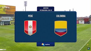 ⚽ PERÚ VS COLOMBIA  Partido amistoso categoría sub20 [upl. by Judus]