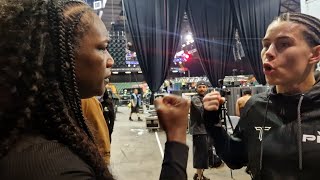 Claressa Shields amp Savannah Marshall POSTFIGHT THIS BH BETTER NOT FG LOSE [upl. by Airam165]