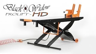 Black Widow Prolift Heavy Duty Motorcycle Lift Table [upl. by Columba]