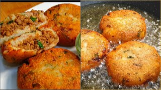 Crispy Keema Aloo Cutlets Recipe ♥️  Keema Aloo Cutlets without Breadcrumbs And Without Eggs [upl. by Wickner]