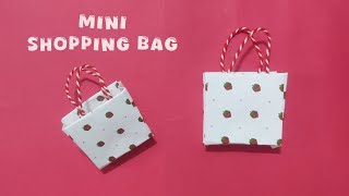 How to make Mini Shopping Bag  Gift Bag 🛍️ [upl. by Ahnavas]