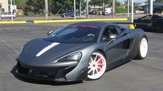 Vorsteiner McLaren 570VX SEMA Car Startup amp Short Drive [upl. by Arakaj639]