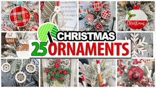 25 BEST DIY Holiday Ornaments Beginner friendly Dollar Tree Christmas 2024 [upl. by Nediarb]