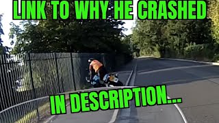 Rider crashes whilst doing UTurn on test day Read description for explanation [upl. by Zeuqcaj]