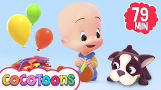 Learn colors with Cuquins magic balloons  Children Songs and Educational Videos  Cocotoons [upl. by Maillil]