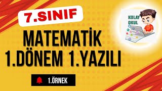 7Sınıf Matematik 1Dönem 1Yazılı 1Örnek  2024 2025 [upl. by Anetsirhc]