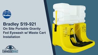 Bradley S19921  On Site Portable Gravity Fed Eyewash with Waste Cart  Installation [upl. by Sheelagh]