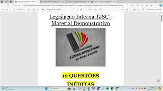 Regimento Interno TJSC 2024  Dicas de estudo questões e mais [upl. by Nedgo]