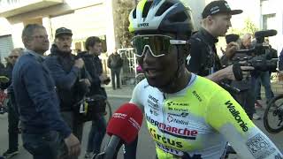 Biniam Girmay  Interview at the finish  TirrenoAdriatico 2023  Stage 2 [upl. by Clance]