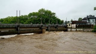 HOCHWASSER der GERA am Dreienbrunnenbad in Erfurt zum 1 Juni 2013 [upl. by Feinleib]