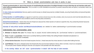 10JavaThreadSynchronization java multithreading synchronization [upl. by Namdor]