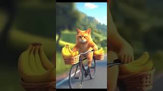 quotCat riding a bicyclequotmeow meow trending soundplease subscribe our channel quotwhimsy animationsquot [upl. by Mian338]