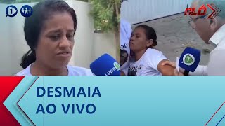 Mulher desmaia ao vivo após parente ser morto pela polícia  Alô 190 [upl. by Ijar]