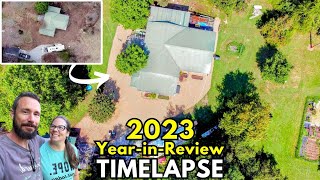 Couples Hard Work Transforms 60 Acre Homestead  2023 Year in Review Time Lapse [upl. by Carrick]