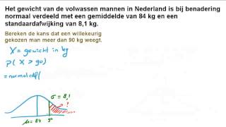 Normale verdeling  Kansen berekenen [upl. by Kattie]