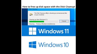 How to free up disk space with the Disk Cleanup on Windows 1110 quick explanation [upl. by Zoara30]