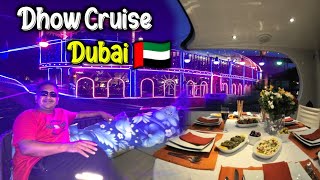 Dubai dhow cruise  Dubai beautiful places  top 10 places to visit in dubai 2024  dubai city tour [upl. by Laddie]