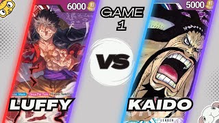 OP05 RP Luffy Vs BP Kaido  Game 1 Bo3 One Piece TCG [upl. by Ithaman299]