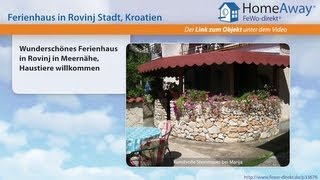 Istrien Wunderschönes Ferienhaus in Rovinj in Meernähe Haustiere  FeWodirektde Video [upl. by Duma]