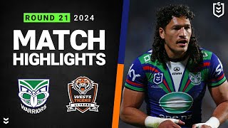 NRL 2024  Warriors v Wests Tigers  Match Highlights [upl. by Benedicta]