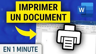 Comment imprimer un document Word [upl. by Yllah582]