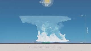 Simulation of an isolated Thunderstorm  Cumulonimbus [upl. by Jarad]