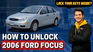 Trick to Unlock 2006 Ford Focus locked keys inside [upl. by Yettie480]