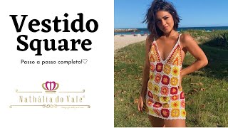 Vestido Square Crochê parte 01 [upl. by Braeunig]