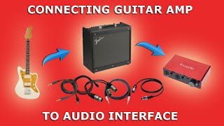 CONNECTING GUITAR AMP TO AUDIO INTERFACE  RECORDING TEST with various styles of CABLES [upl. by Suter]