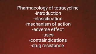 Tetracyclines  pharmacology detail explanation in hindi with mechanism of action Decode pharmacy [upl. by Ailadi979]