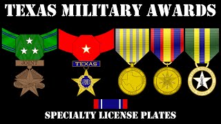 Texas Medals Speciality License Plates [upl. by Irik133]