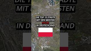 Die Top 15 Städte mit den meisten Polen in Deutschland top10 deutschland poland googleearth [upl. by Tonie]