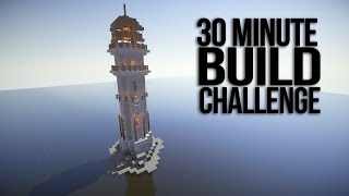 Ocean Lighthouse  Minecraft 30 Minute Build Challenge [upl. by Carmelle]