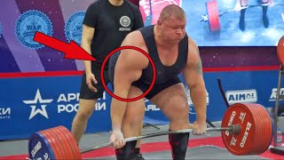 HEFTIGER Bizepsriss Pavlo Nakonechnyy Deadlift 415 KG  Gigant von der Ukraine [upl. by Yrrol150]