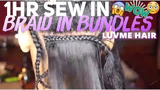 Braid In Bundles 1HR Weave Technique LUVME Hair [upl. by Eyaj]